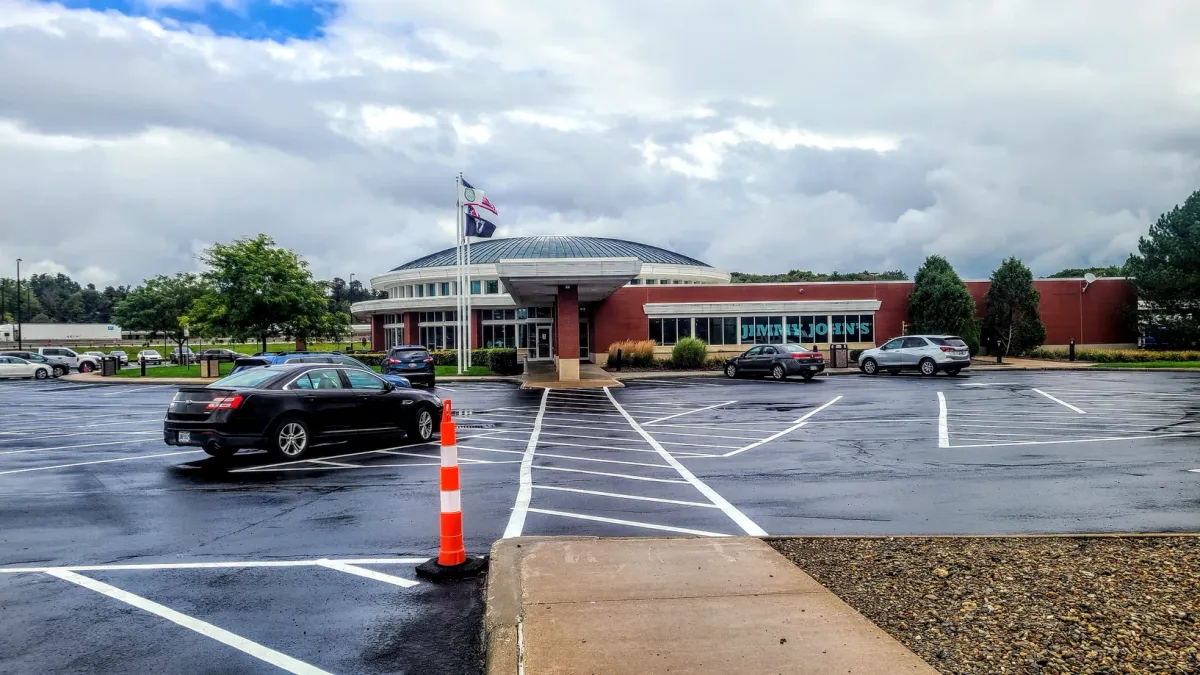 There are overnight RV parking spots at Ohio Turnpike rest stops. Here