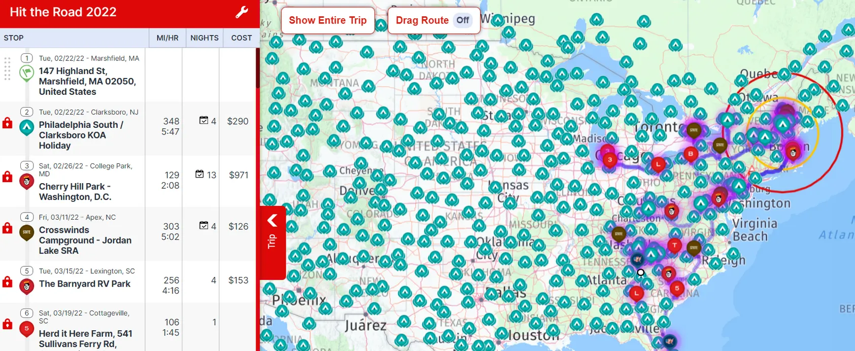 We switched from Roadtrippers to RV Trip Wizard for trip planning. Here's why.