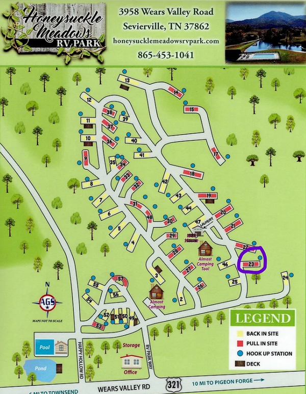 Campground Review Honeysuckle Meadows RV Park (Great Smoky Mountains)